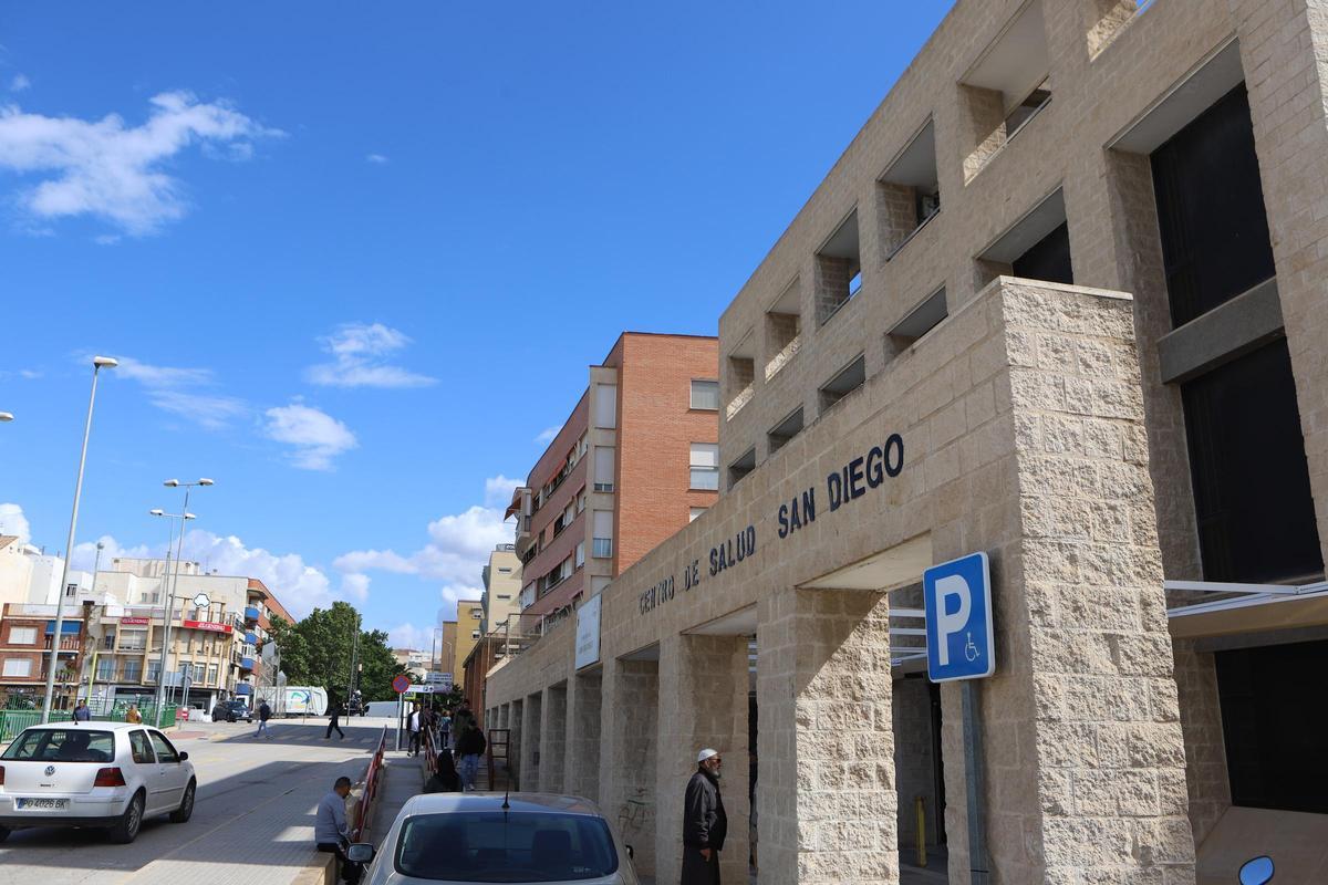 Imagen de archivo del centro de salud de San Diego, en Lorca.