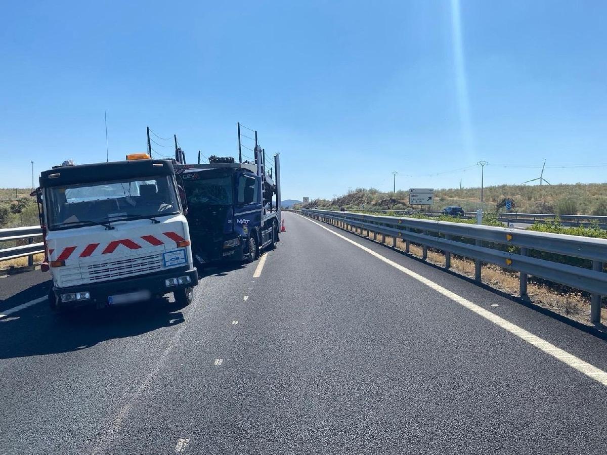 Una imagen del accidente en Plasencia.