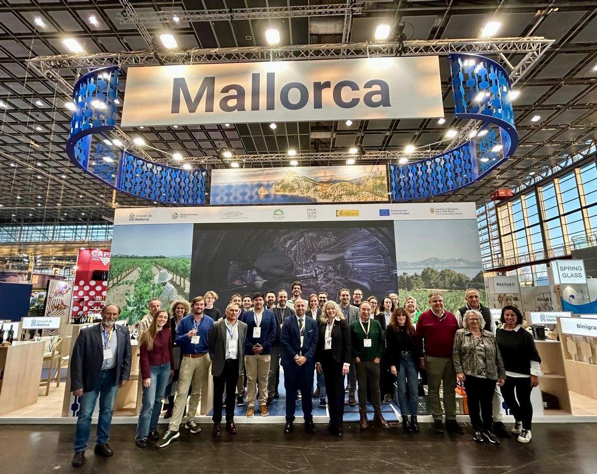 Los representantes de Mallorca en la feria ProWein.