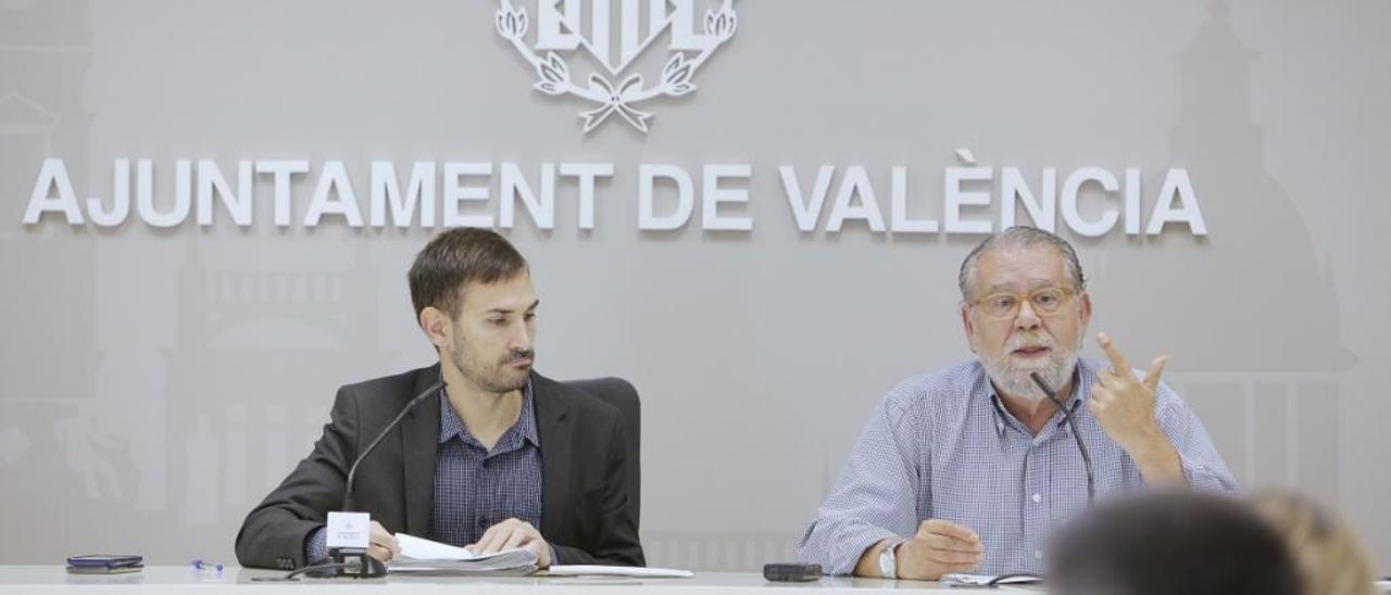 Sergi Campillo y Ramón Vilar en la rueda de prensa de ayer.