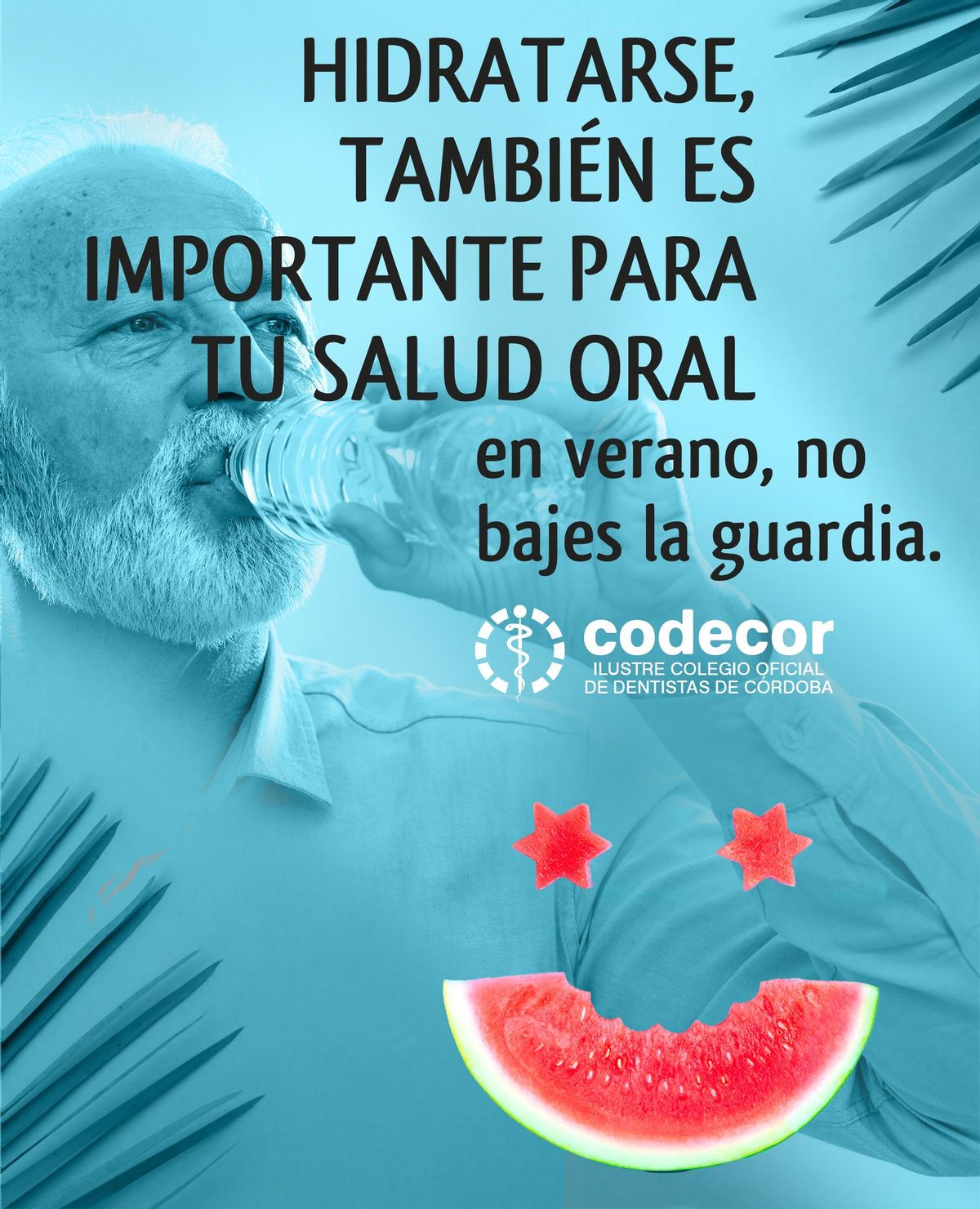 La hidratación es importante para la salud oral.