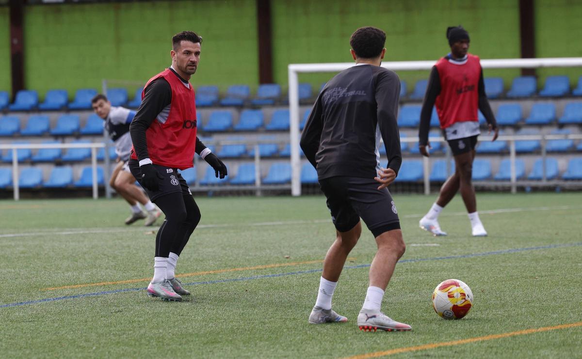 Natalio, durante un entrenamiento