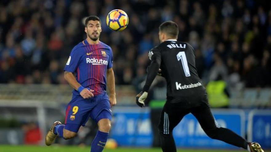 Suárez, autor de dos gols i d&#039;una assistència, va ser el líder de la remuntada del Barça a Anoeta.