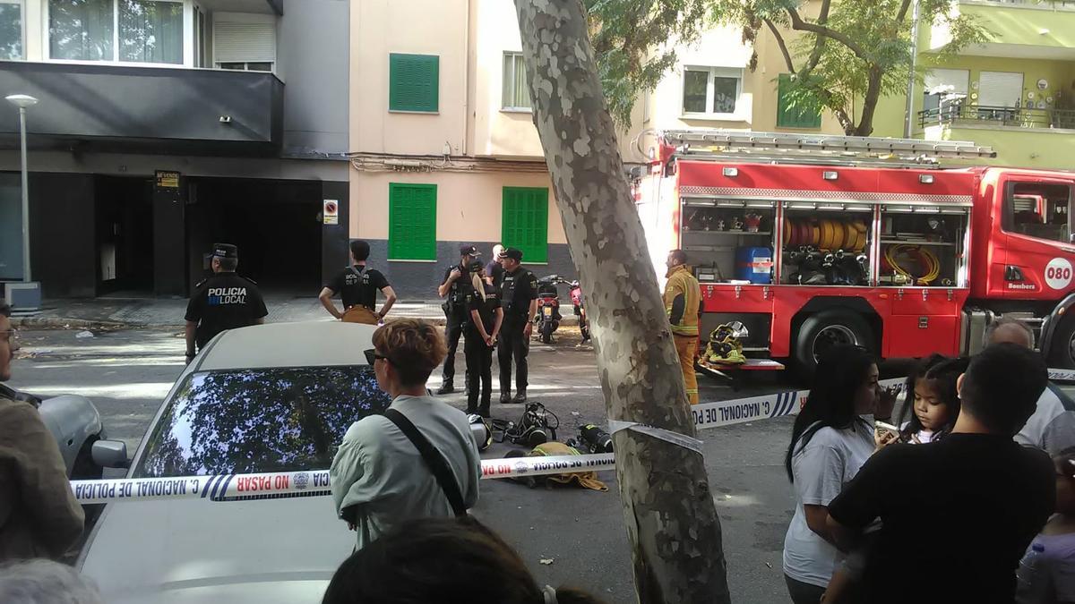 Incendio en un edificio de la calle Reyes Católicos de Palma