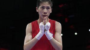 Taiwans Lin Yu-ting reacts after defeating Uzbekistans Sitora Turdibekova in their womens 57 kg preliminary boxing match at the 2024 Summer Olympics, Friday, Aug. 2, 2024, in Paris, France. (AP Photo/Ariana Cubillos) Associated Press / LaPresse Only italy and Spain. EDITORIAL USE ONLY/ONLY ITALY AND SPAIN JUEGOS OLIMPICOS. BOXEADORA