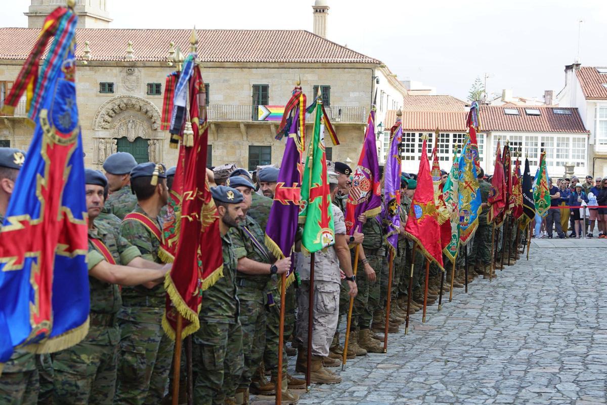Entrega de premios tras la prueba por relevos de la Brilat en el Camino de Santiago