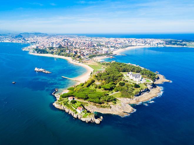 Vista aérea de la ciudad de Santander