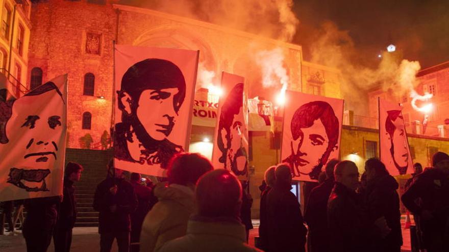 Un momento de la manifestación celebrada en Vitoria.