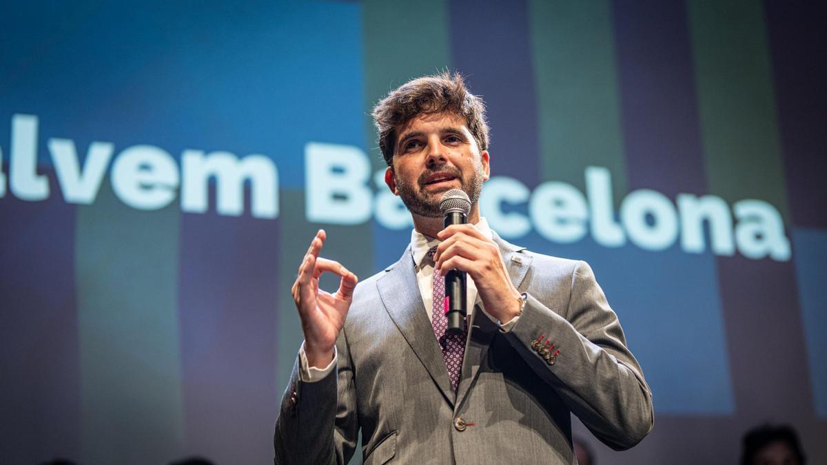 Jordi Aragonès en su presentación como candidato en Barcelona.