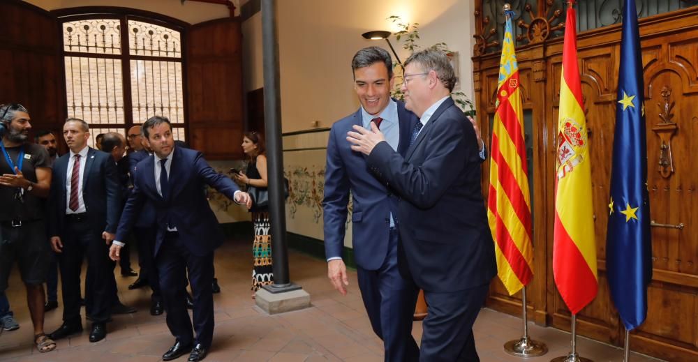 Puig y Sánchez se ven por primera vez en Castelló