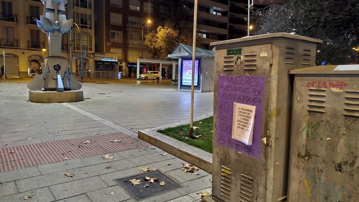 Carteles en Zamora con motivo del Día Internacional contra la Violencia de Género