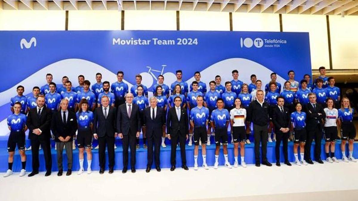 Una imagen de la presentación del Movistar Team para 2024