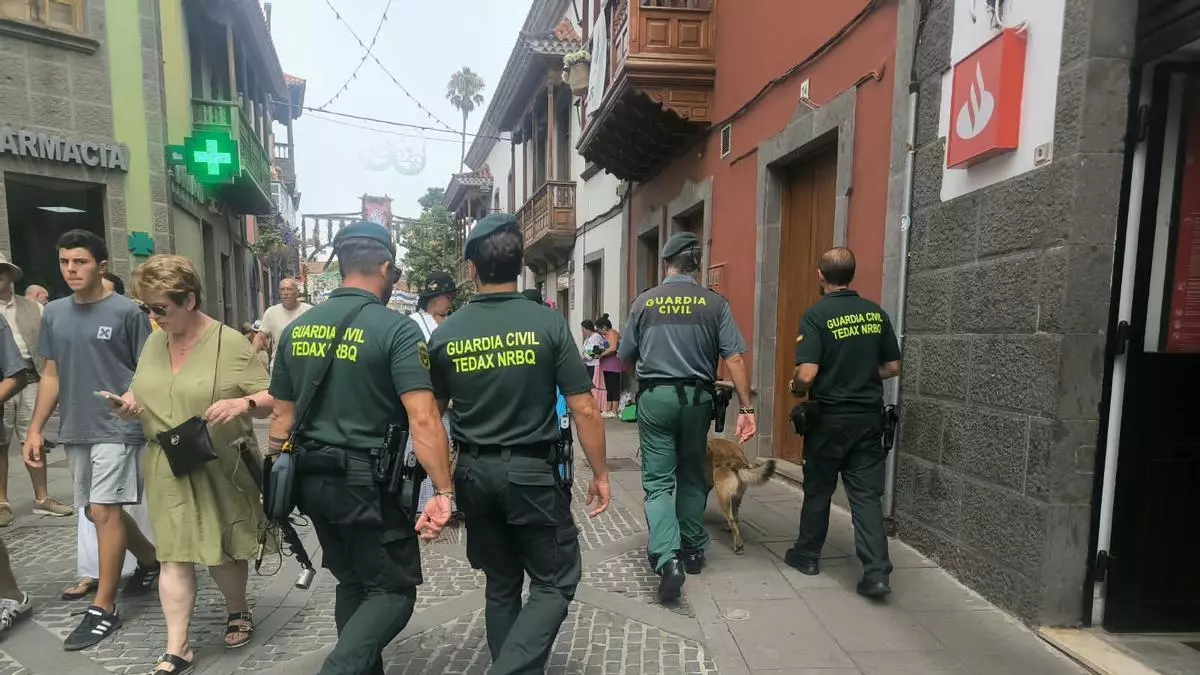 La Guardia Civil despliega su dispositivo de seguridad con motivo de las Fiestas del Pino en Teror