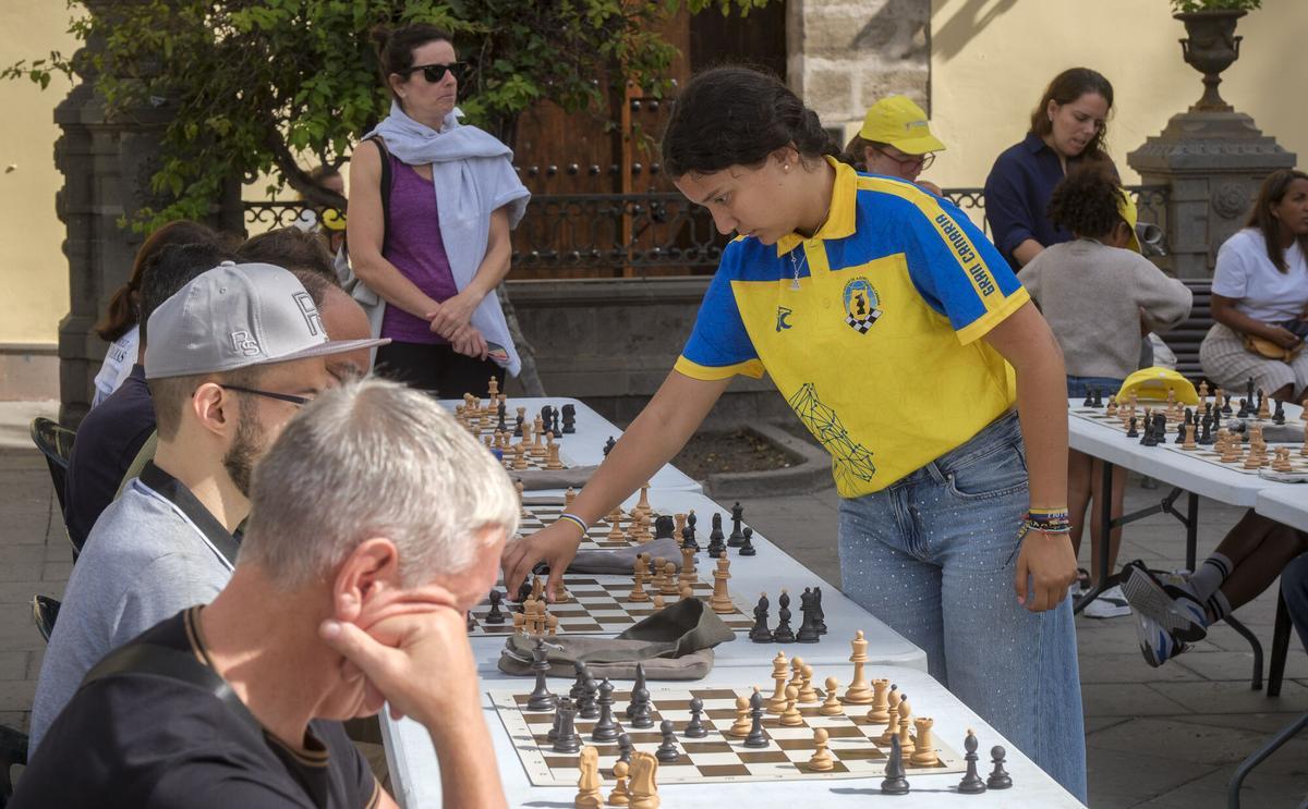 Simultánea de ajedrez en Vegueta, en Las Palmas de Gran Canaria