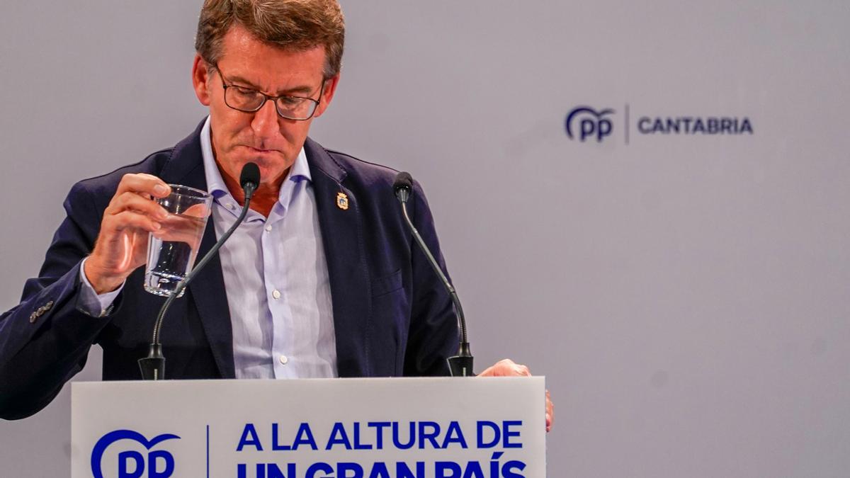 El presidente del Partido Popular, Alberto Núñez Feijóo.