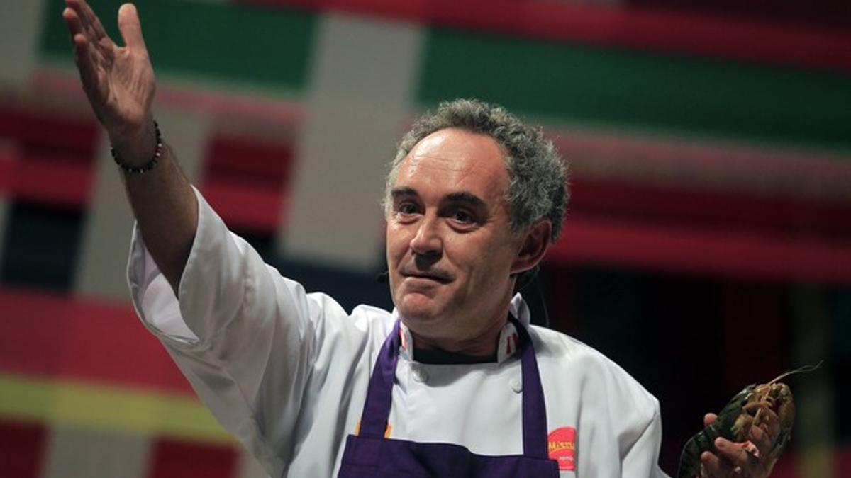 Ferran Adrià, en una conferencia en Lima, en septiembre del 2011.