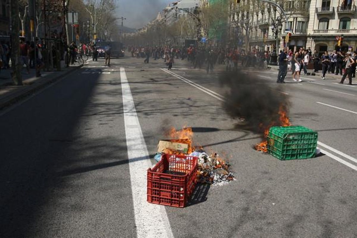 Los incidentes del 29-M, vistos por Ricard Cugat.