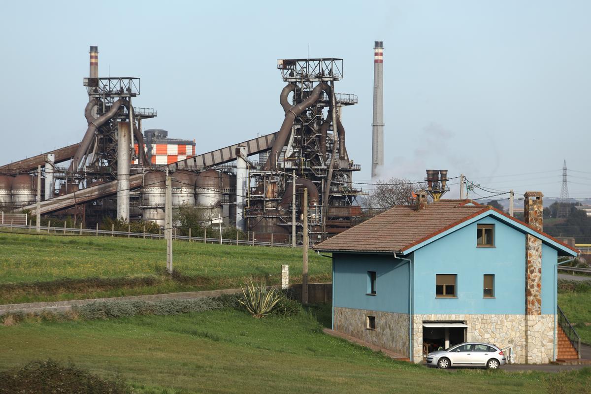 Instalaciones de Arcelor en Gijón.
