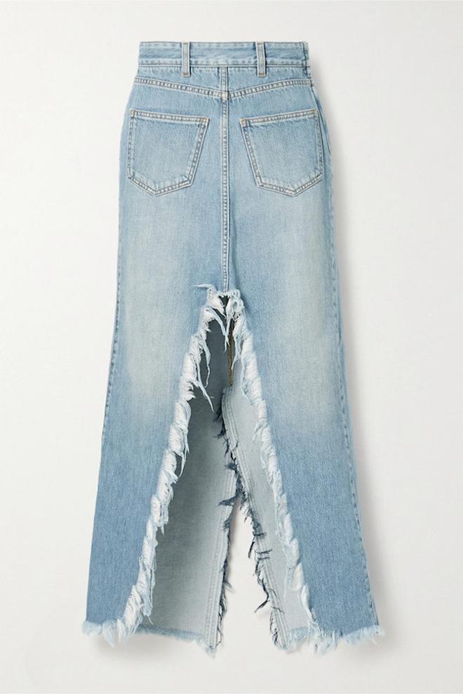 Falda con aberturas deshilachadas, de Givenchy