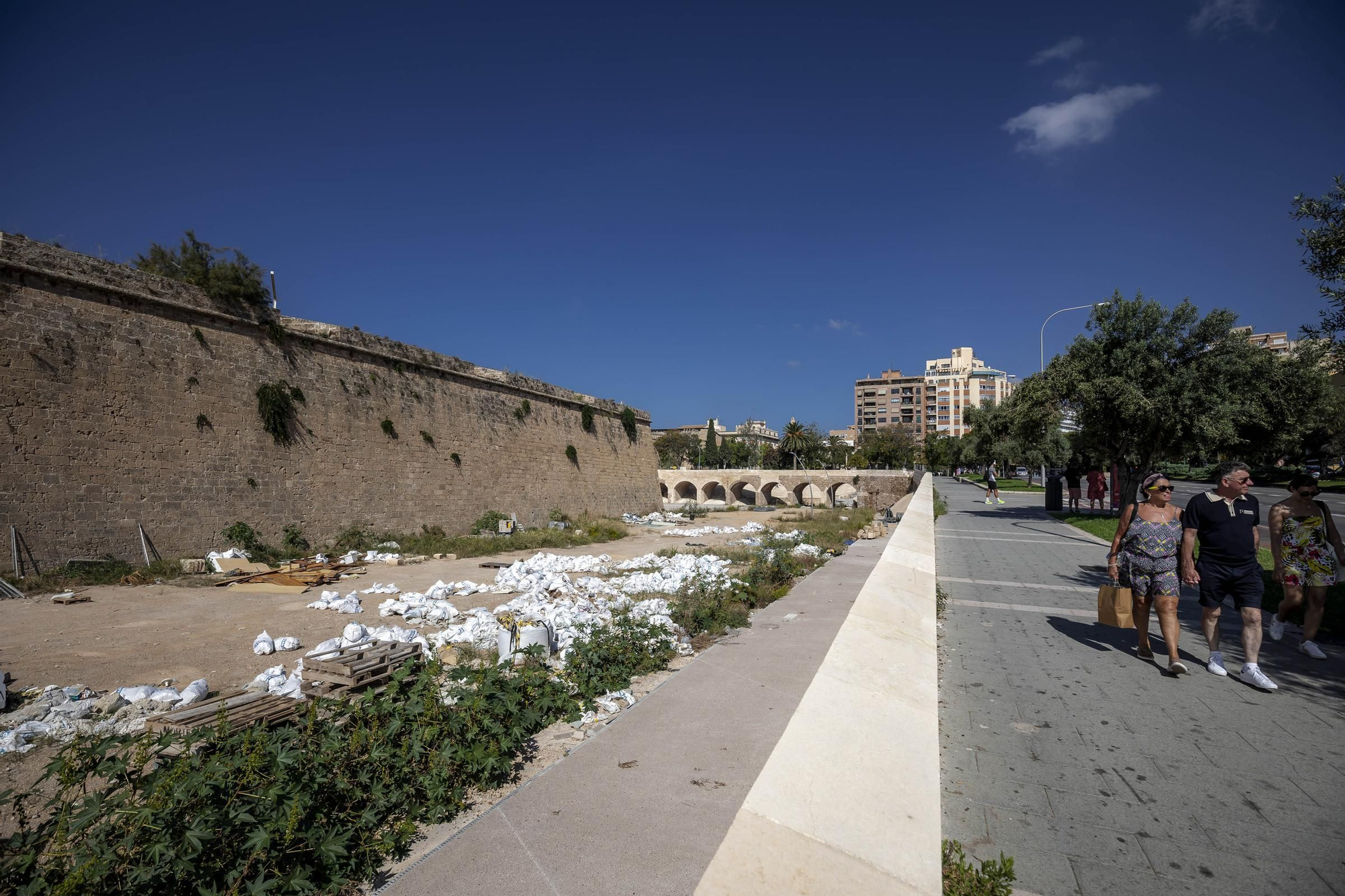 Un vertedero en el Baluard del Príncep: escombros, trastos y basura se adueñan de la antigua fortaleza de Palma