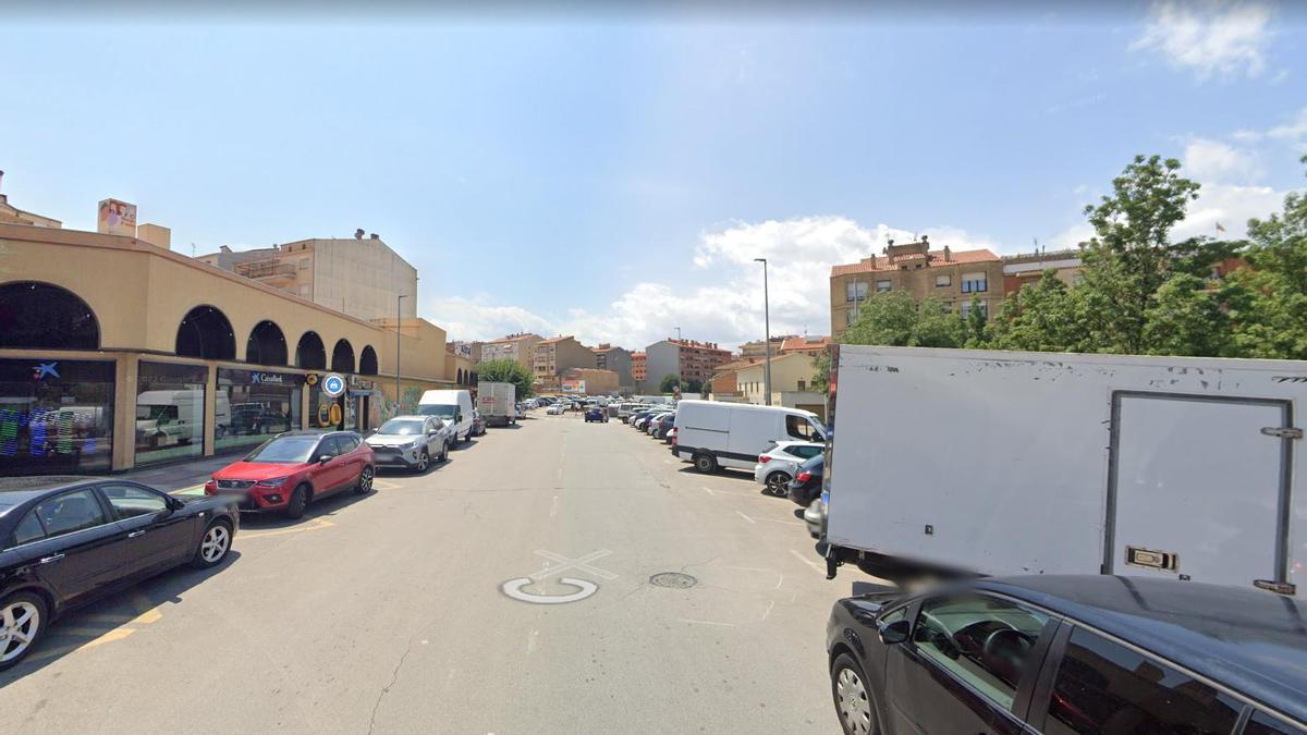 El tram afectat per les obres a la cruïlla del Sant Cristòfol i l’Arquitecte Montagut de Manresa