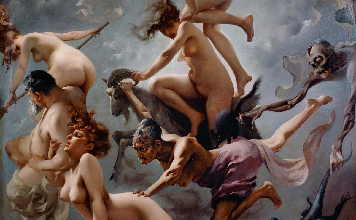 'Brujas yendo a Sabbath' (1878), de Luis Ricardo Falero.