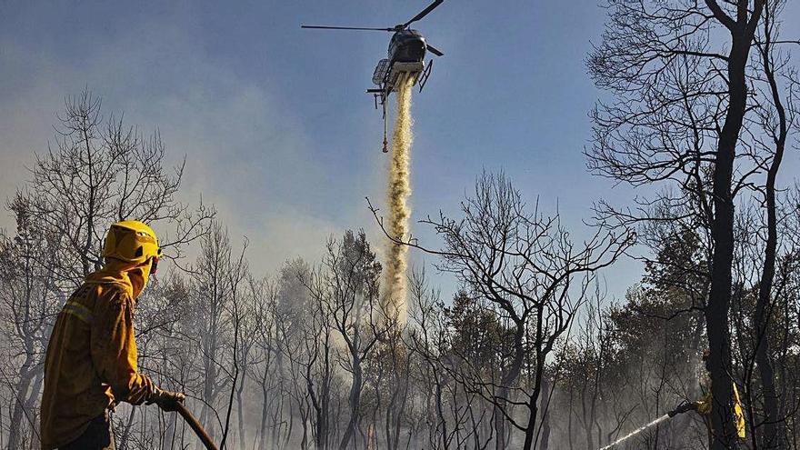 Bombers extingint l&#039;incendi que va cremar 11,77 ha del bosc de Perpinyà de Caldes de Malavella el mes d&#039;agost
