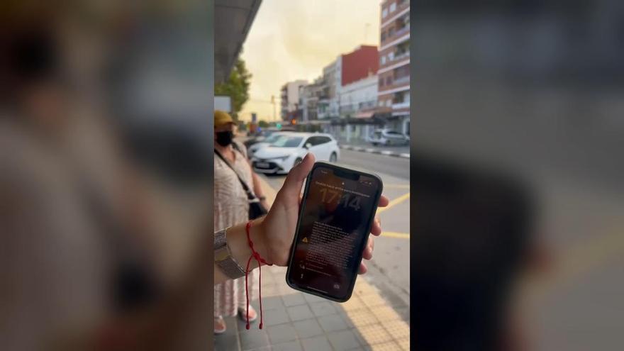 Envían un Es Alert para evacuar El Saler por el incendio