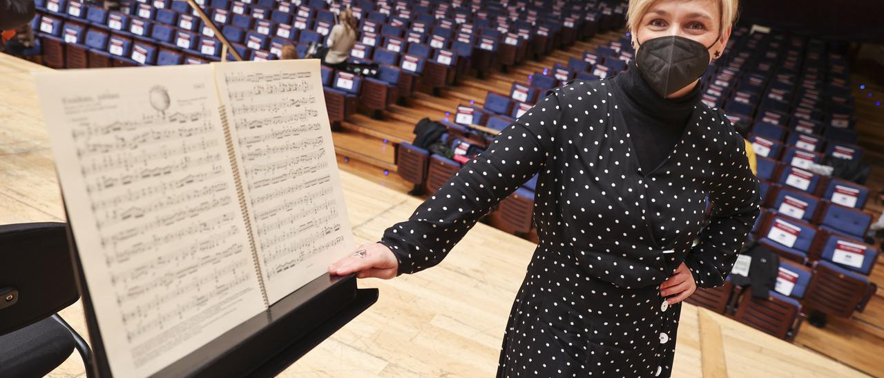 Beatriz Díaz, en el Auditorio de Oviedo.