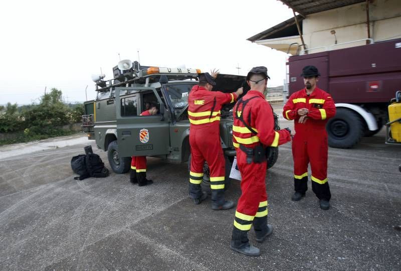 Fotogalería del incendio en el término de Luna en las Cinco Villas