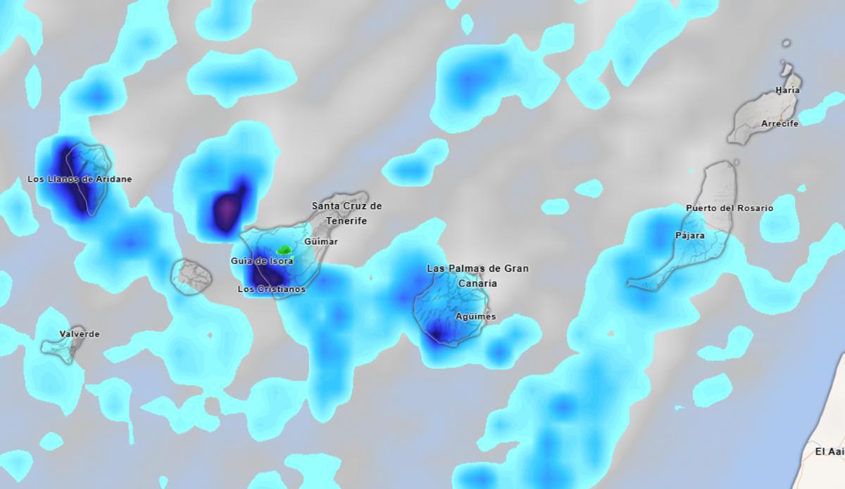 Predicción del tiempo en Canarias este sábado a las 09.00