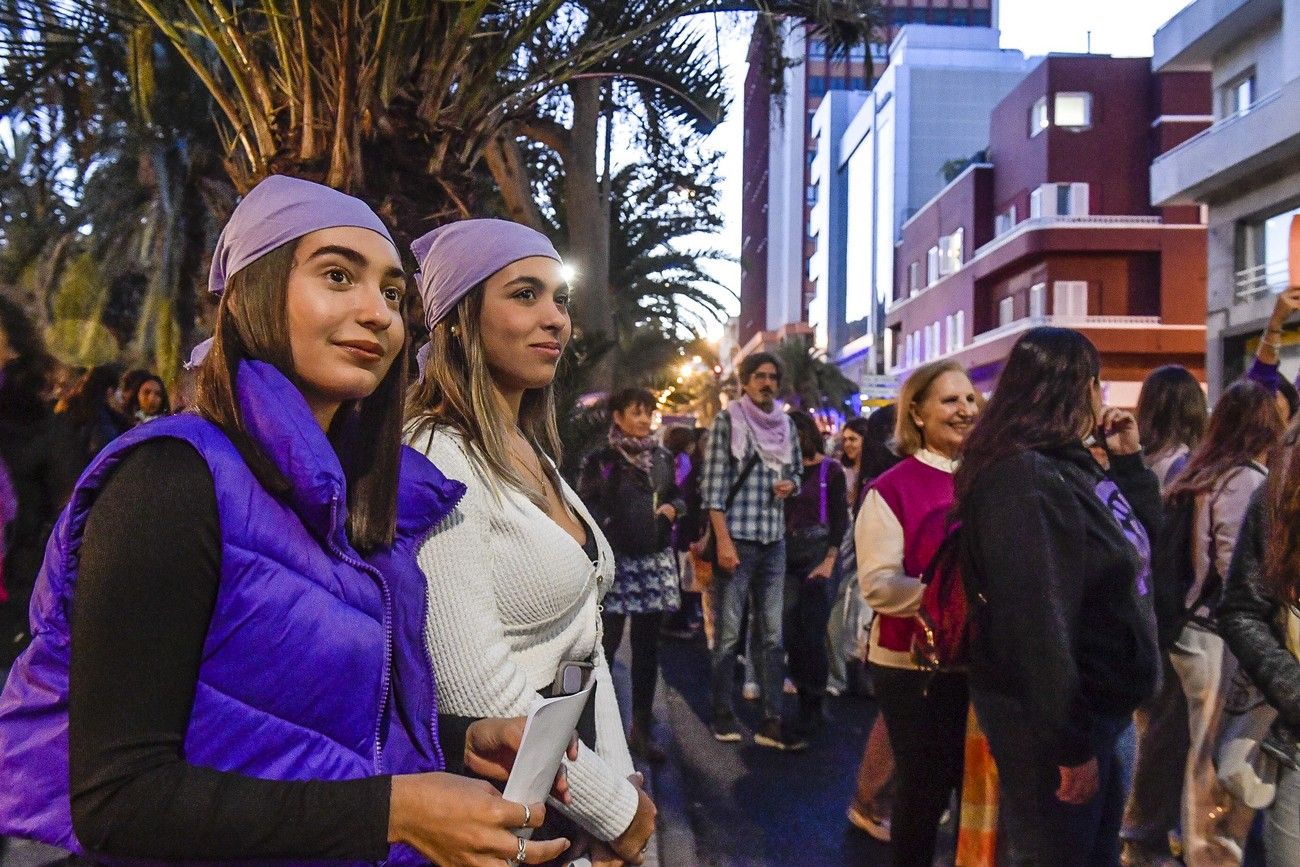 La manifestación del 8M en Las Palmas de Gran Canaria, en imágenes