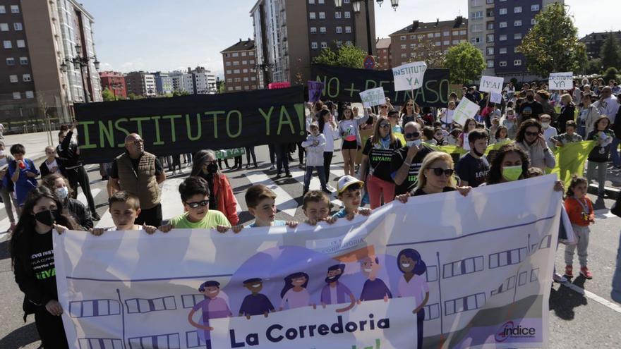 Participantes en la manifestación celebrada en La Corredoria el pasado mes de mayo. | Fernando Rodríguez