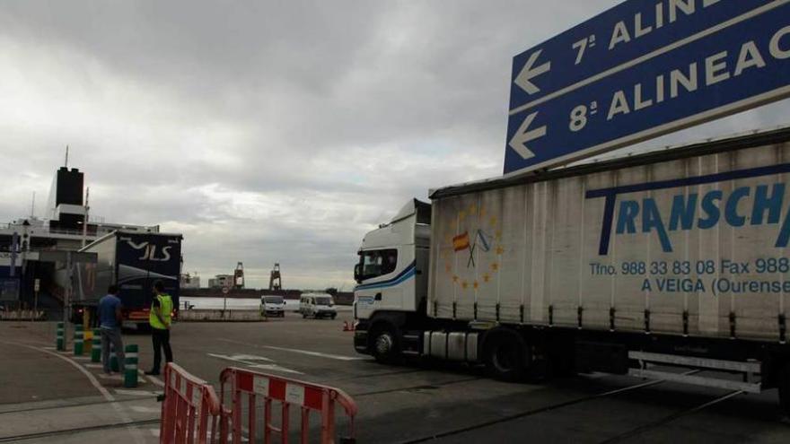 Último embarque en la autopista del mar, en septiembre de 2014.