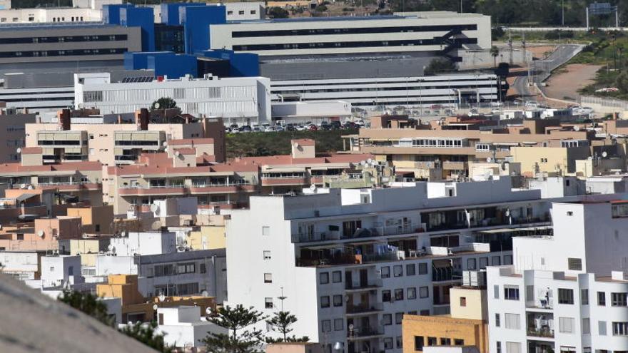 Bloques de viviendas en Ibiza.