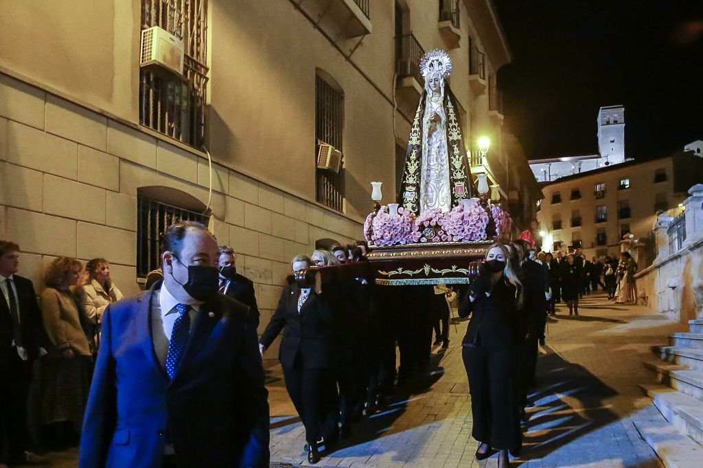 Semana Santa de Lorca 2022: Virgen de la Soledad del Paso Negro, iglesia y procesión