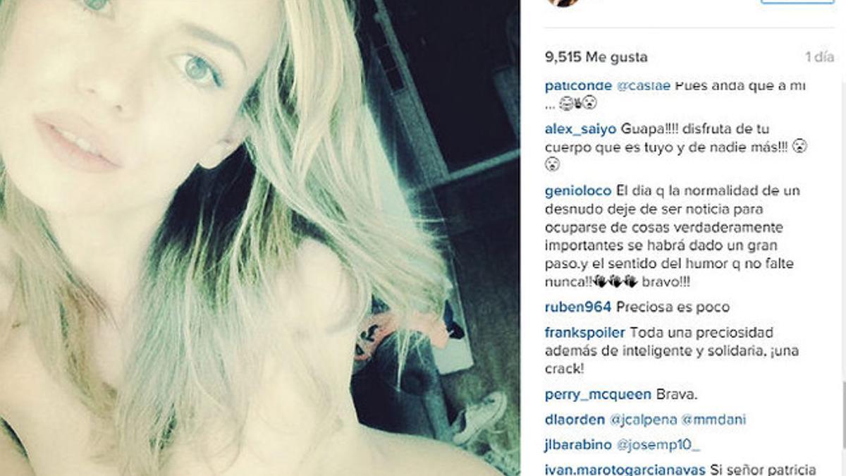 Patricia Conde, y su desnudo en Instagram.