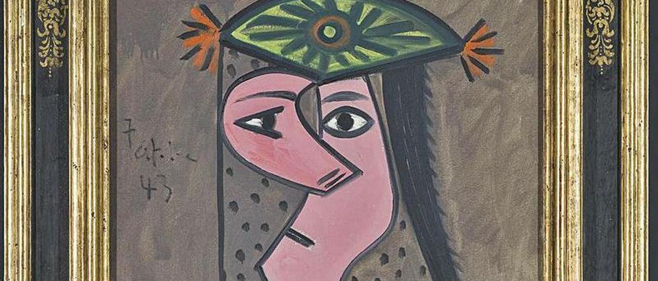 El cuadro de Picasso “Buste de Femme 43”, a la izquierda. Sobre estas líneas, Jerónimo Arango.