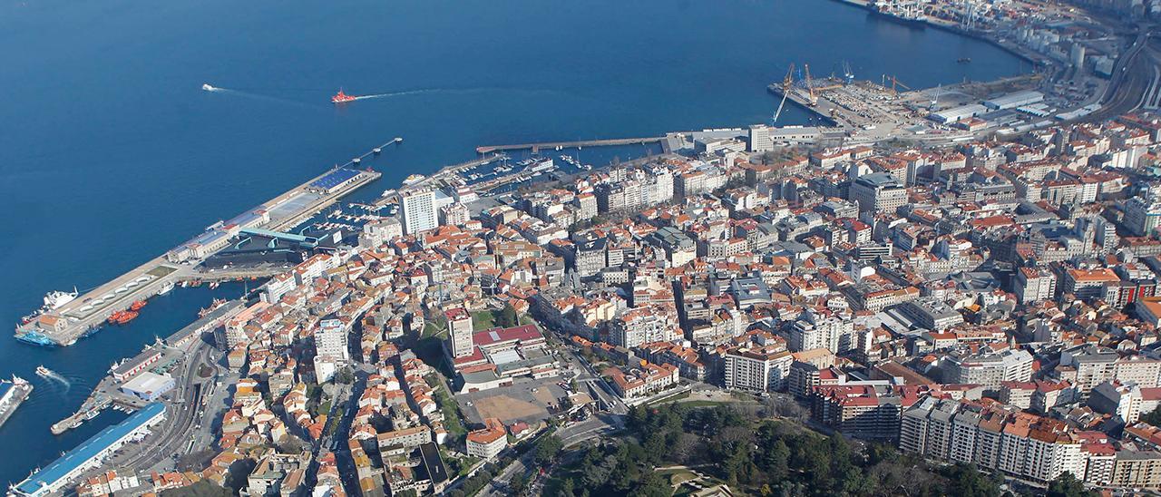 Vista aerea del Puerto de Vigo