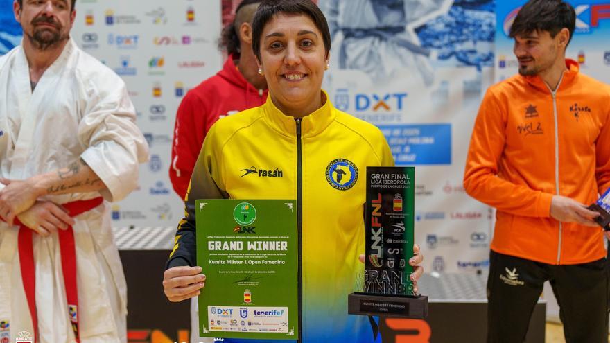 Jorge de Sancho y Patricia Gutiérrez suman sendos oros en la Liga Nacional de karate en el Puerto de la Cruz