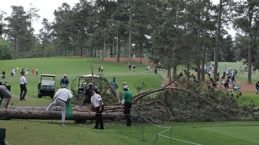 Tremendo susto en Augusta: caen varios árboles entre el público y se suspende la competición