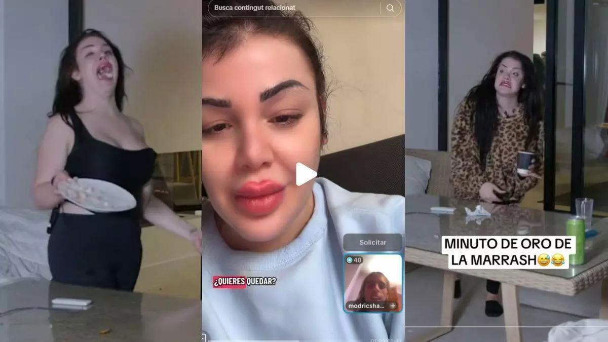 La Marrash, en varios vídeos de TikTok.