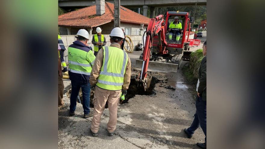 Baiona recupera el suministro de agua tras conectarse a la red de Nigrán