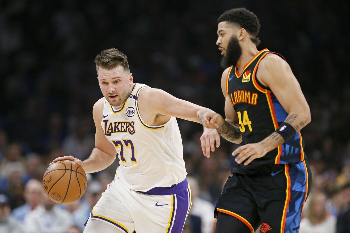 Doncic, de los Lakers, ante los Thunder
