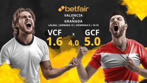 Valencia CF vs. Granada CF: horario, TV, estadísticas, clasificación y pronósticos