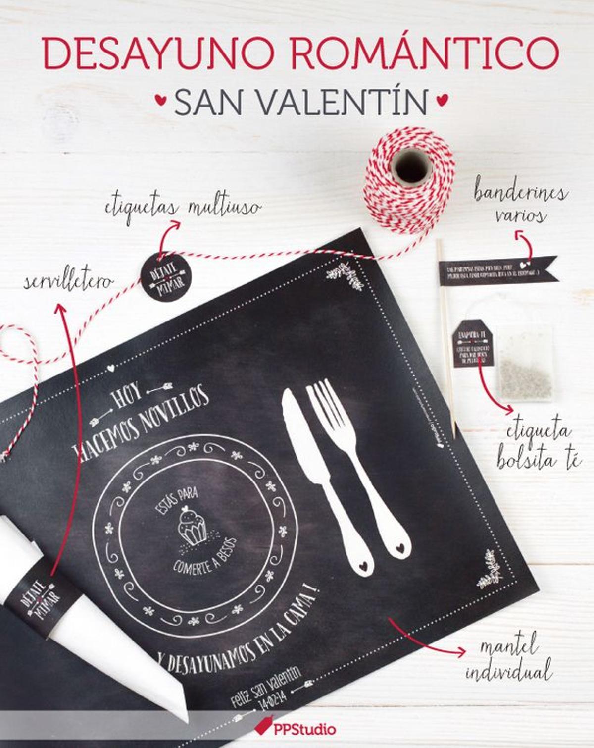 Regalo de San Valentín: desayuno personalizado