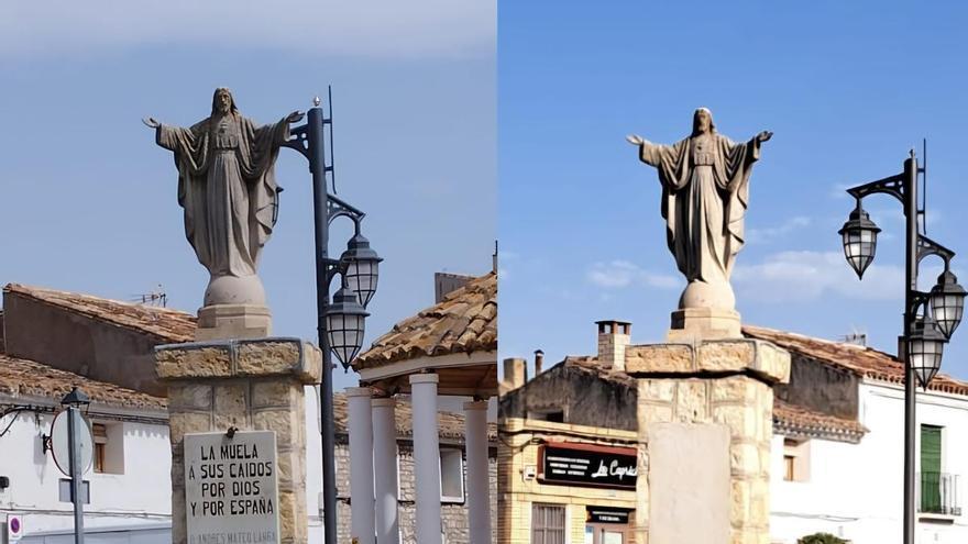 La Muela retira una placa que ensalzaba a &quot;los caídos&quot; del bando franquista