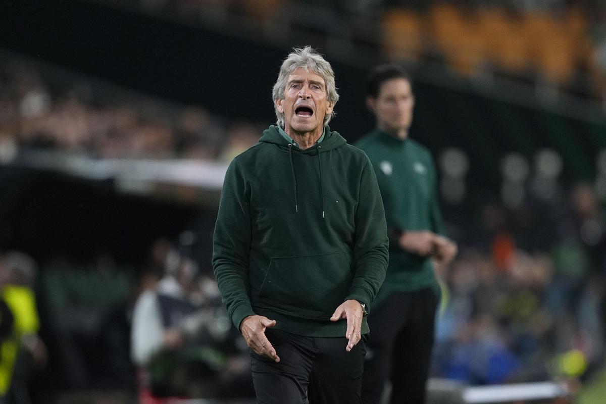 Manuel Pellegrini, durante el Betis-Panathinaikos de Europa League en La Cartuja