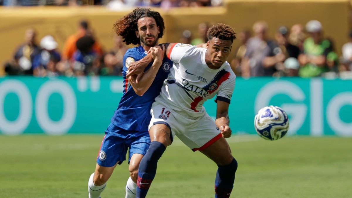 Doué ante Cucurella en la final del Mundial de Clubes