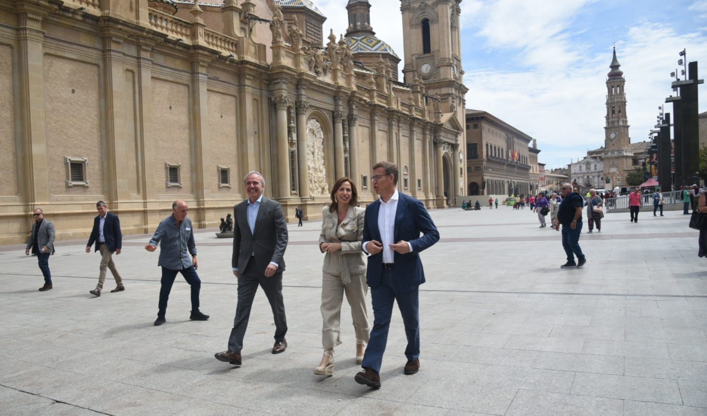 Feijóo visita Zaragoza junto a Azcón y Chueca